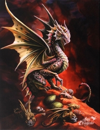 toile sur chassis gothique anne stokes Desert Dragon