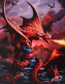 toile sur chassis gothique anne stokes Fire Dragon