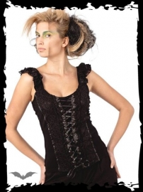 top gothique corseted lace queen of darkness