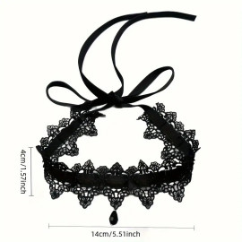 Tour de cou Gothique Ruban Lace Black