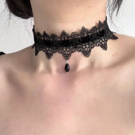 Tour de cou Gothique Ruban Lace Black