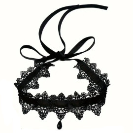 Tour de cou Gothique Ruban Lace Black